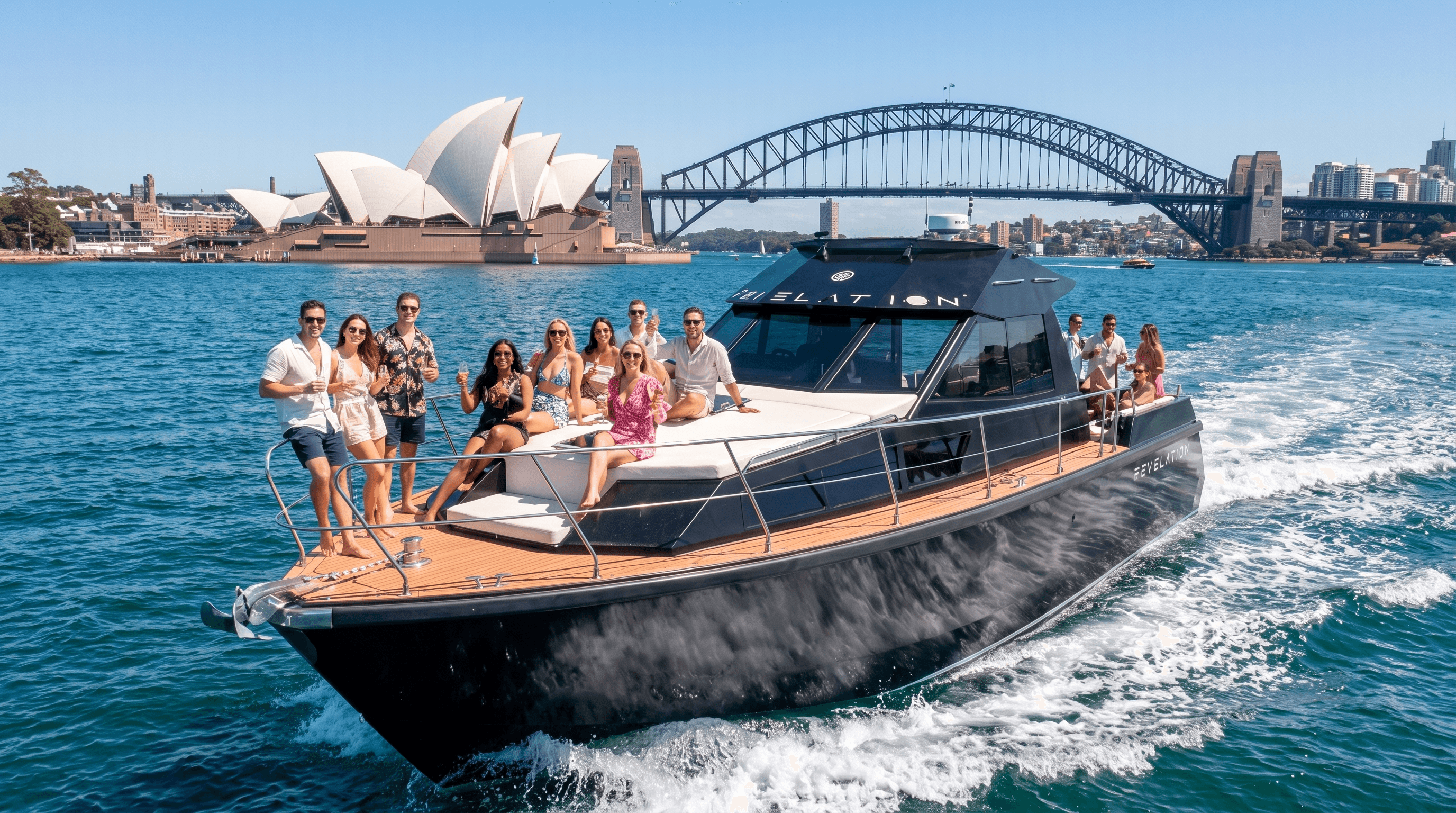 Luxury yacht on Australian waters