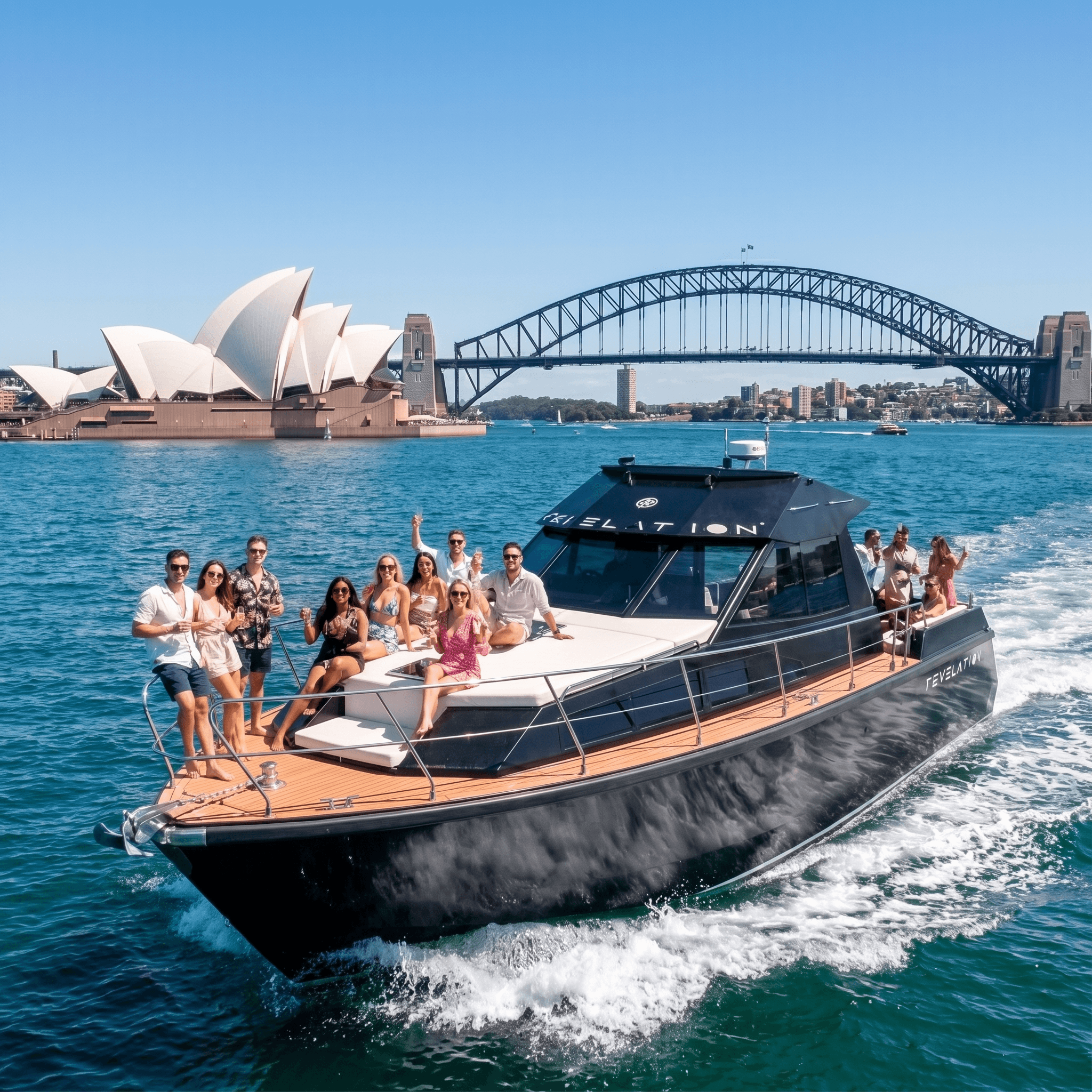 Luxury yacht on Australian waters